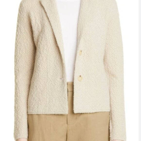 VINCE Bouclé Sweater Blazer - Cream - Picture 3 of 8
